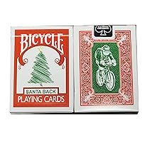 Bicycle Red Back Green Santa Playing Cards