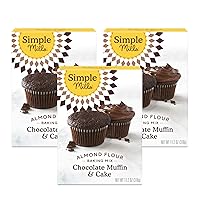 Simple Mills Almond Flour Baking Mix, Chocolate Muffin & Cake Mix - Gluten Free, Plant Based, Paleo Friendly, 11.2 Ounce (Pack of 3)
