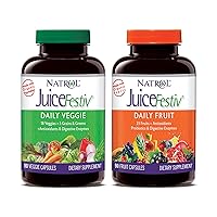 Natrol Juicefestiv Daily Fruits & Veggies Capsules with SelenoExcell, 180 Tablets