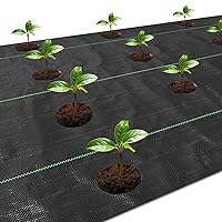 2pcs Weed Barrier Landscape Fabric with 3'' Planting Holes,Garden Weed Barrier Fabric 3.3 Ft X 11.8 Ft Heavy Duty Weed Block Gardening Mat Soil Erosion Control and UV Stabilized