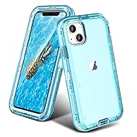 ORIbox for iPhone 13 mini/12 Mini Case Blue, [10 FT Military Grade Drop Protection], Transparent Heavy Duty Shockproof Anti-Fall Case for iPhone 13/12 Mini Phone Case,5.4 inch,3 in 1, Crystal Blue