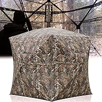 Your Choice Hunting Blind 3 Person 270 Degree See Through Ground Blinds for Deer Hunting Turkey Hunting, Camo Deer Blind Turkey Blind Pop Up Hunting Tent, Hunting Gear and Hunting Accessories