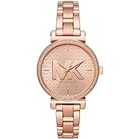 Michael Kors Watch for Women Sofie, 36mm case size, Three Hand movement, Stainless Steel strap