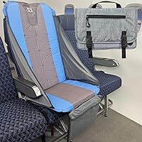 Self-Filling Airplane Cushion and Pocket Organizer Bundle | Stay Clean and Relaxed | Great for Planes, Trains, Buses | Pocket Fits into Cushion
