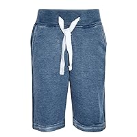 Boys Fleece Shorts Sportswear Activewear Casual Summer Fashion - Boys Fleece Shorts Blue 9-10