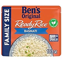 BEN'S ORIGINAL READY RICE Basmati Rice, Family Size, 17.3 OZ Pouch (Pack of 6)