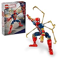 LEGO Marvel Building Figure - Iron Spider-Man, Superhero Toy for Kids, Movable Construction Toy with Armor Building Set, Gift Idea for Boys and Girls from 8 Years 76298