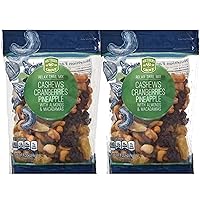 Southern Grove Relax Trail Mix, 13 oz Resealable Zip Bag (2 Pack SimplyComplete Bundle) Cashews, Cranberries Pineapple, Almonds and Macadamia Nuts