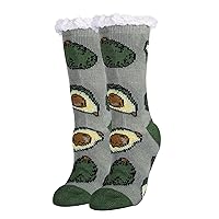 ooohyeah Women's Light Up Grippers Slipper Socks, Fuzzy Soft Cozy Warm Glow In Dark Socks, Funny Christmas Socks