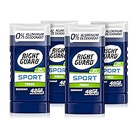 Right Guard Sport Aluminum-Free Deodorant Invisible Solid Stick, Fresh, 3 oz . 4 Count (Pack of 1) Right Guard Sport Aluminum-Free Deodorant Invisible Solid Stick, Fresh, 3 oz . 4 Count (Pack of 1)