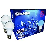 Miracle LED Almost Free Energy 100W Growth Starter Blue LED Grow Lite - Blue Light for Seed Starting and Strong Plant Stems in DIY Horticulture, Hydroponics, and Indoor Gardens (604299) 2Pack