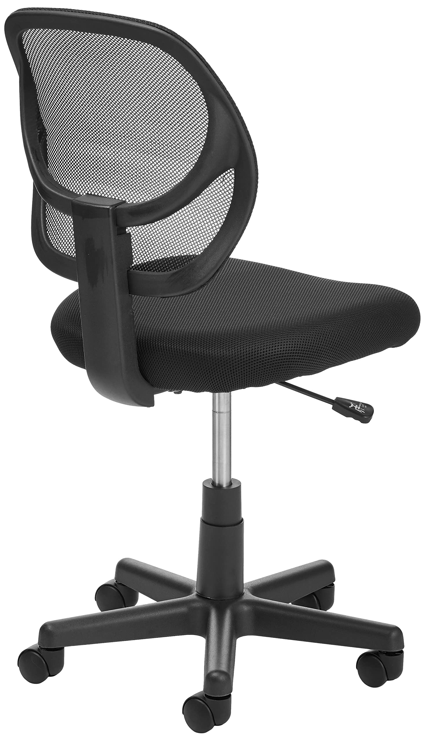   Basics Low-Back Computer Task Office Desk Chair with  Swivel Casters, 18.7D x 17.7W x 38.2H, Blue : Office Products