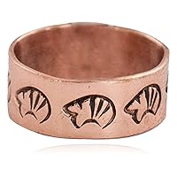 $80 Tag Copper Bear Handmade Certified Authentic Navajo Native American Ring 16995-3 Made by Loma Siiva