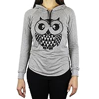 Cartoon Owl Lightweight Womens Hoodie Sweater