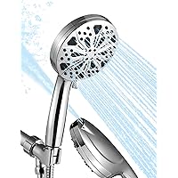 High Pressure Shower Heads with Handheld Spray Combo and Hose, Shower Head 10 Settings，Built in Powerful Spray, Interesting Soul You Make the Call, Good Looking Skin I'll Take Care of It!