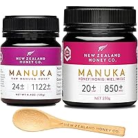 Manuka Honey Bundle - New Zealand Honey Co. UMF 20+ 8.8oz | UMF 24+ 4.4oz | Bamboo Spoon