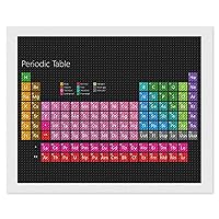 Periodic Table of Elements Chemistry Diamond Picture Painting Kits Round Full Drill Paintings Arts Craft for Home Wall Decor