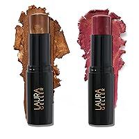 LAURA GELLER NEW YORK Italian Marble Duo - Italian Marble Bronzer Stick, Espresso Martini + Italian Marble Blush Stick, D'oro Berry