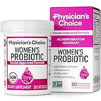 Physician's Choice Probiotics for Women - PH Balance, Digestive, UT, & Feminine Health - 50 Billion CFU - 6 Unique Strains for Women - Organic Prebiotics, Cranberry Extract+ - Women Probiotic - 30 CT