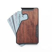 X Card Fanning Wallet, RFID Aluminum Card Holder, Walnut, Regular Size Holds 7-13 Cards (Walnut, Regular 7-13)