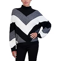 BCBGMAXAZRIA Women's Sweater with Dolman Sleeves and Turtleneck