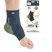 Neo-G Ankle Compression Sleeve Sports – Active – Ankle Compression Sleeve for Running - Lightweight, Elastic, Helps with Strains, Weak Ankles, Injury Recovery, Ankle Swelling Relief - M