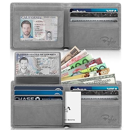 Bryker Hyde RFID Wallet for Men, Bifold Top Flip, 2 ID /1 ID Extra Capacity Travel Wallet