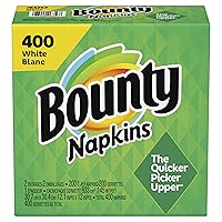 Paper Napkins, White, 1 Pack, 400 Sheets per Pack