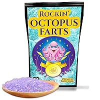 Rockin Octopus Farts Bath Soak - Fun Holiday Gifts for Kids and Adults - Stocking Stuffers for Bath Time Relaxation – Cute Gifts for Teachers and Music Lovers - Fizzy Vanilla Bath Salt