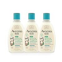 AVEENO BABY Aveeno Kids 2-in-1 Shampoo & Conditioner, Hydrating Shampoo and Conditioner, Oat Extract Gentle Scent, 12 fl. oz (Pack of 3)