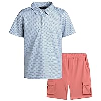 Ben Sherman Boys' Shorts Set -2 Piece Performance Polo Shirt and Shorts - Dry Fit Golf Shirt and Gym Shorts (8-14)