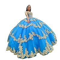 Sexy V Neck Gold Embroidery Patterned Glitter Sequin Tulle Ball Gown Quinceanera Prom Dress Cocktail Party 2024