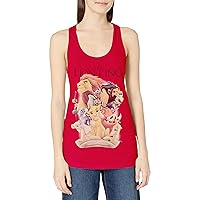 Disney Women's Slim Lion King Character Poster Ideal Racerback Graphic Tank Top