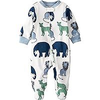 little planet by carter's unisex-baby Sleep and Play made with Organic Cotton, Blue Safari, Newborn