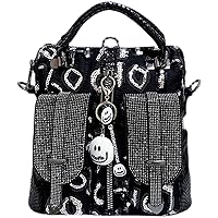 XYBCSM Handbags Women， Handbag Sequined Backpack Women'S Bag Fashion Hot Rhinestone Handbag Three-Purpose Single Shoulder Diagonal Multi-Purpose Bag