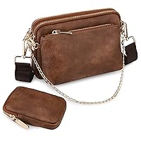 Uromee Corssbody Bags for Women Vegan Leather Fashion Shoulder Purse Fanny Pack Belt Bag Travel Hiking Detachable Pouch Adjustable Strap