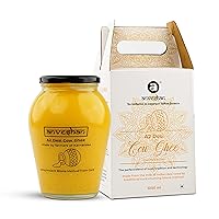 Anveshan A2 Cow Ghee 1000 ml/33.8 Oz | Glass Jar | Bilona Method | Curd-Churned | Pure, Natural & Healthy | Lab Tested