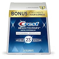 3D Whitestrips, Professional Effects Plus, Teeth Whitening Strip Kit, 48 Strips (24 Count Pack)