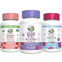 MaryRuth's Kids Multivitamin Gummies, Kids Probiotic Gummies, and Kids Magnesium Calm Gummies, 3-Pack Bundle for Immune Support, Bone Health, Digestive & Gut Health, Calm & Relaxation, Vegan, Non-GMO