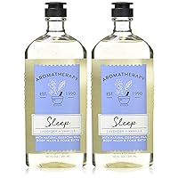Bath and Body Works Aromatherapy Sleep Lavender Vanilla Body Wash Foam Bath 10 Ounces per bottle - 2 Pack