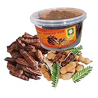 Seedless Fresh Dried Real Fruit Tamarind See-Chom-Phoo little Sour and Sweet small pieces 150 g. (5.29 Oz.)