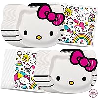 Hello Kitty Birthday Decorations & Party Supplies | Serves 16 | Hello Kitty Plates, Napkins, Sticker | Officially Licensed
