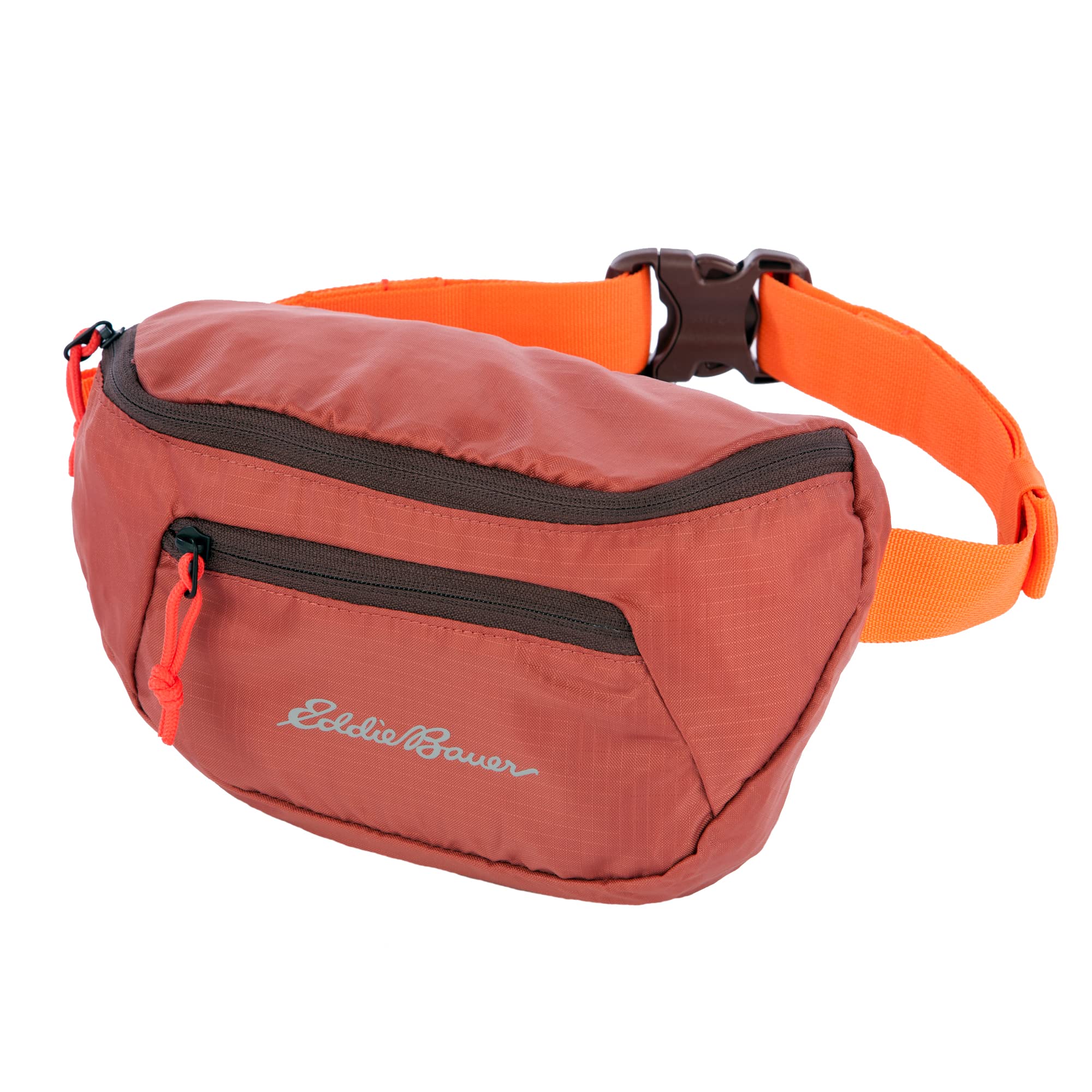 Eddie Bauer Stowaway Packable Waistpack-Made from Ripstop Polyester with 2 Secure Zip Pockets