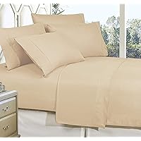 Luxury Silky-Soft 1500 Premier Softest Hotel Quality Wrinkle-Free 3-Piece Bed Sheet Set, Deep Pocket up to 16 inch, Twin/Twin XL Cream/Tan