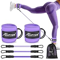 Ankle Bands for Working Out with Cuffs, Resistance Bands for Leg Butt Training Workout Equipment for Kickbacks Hip Gluteus Training Exercises, Exercise Bands for Strength Training, Yoga, Pilates
