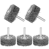 5 Pack 2 Inch Wire Wheel Brush for Drill Attachment,Heavy Duty Wire Brushes Removal Paint Rust & Corrosion, 0.012