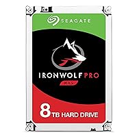 Seagate IronWolf Pro 8TB NAS Internal Hard Drive HDD – CMR 3.5 Inch SATA 6Gb/s 7200 RPM 256MB Cache for RAID Network Attached Storage, Data Recovery Service – Frustration Free Packaging (ST8000NE001)