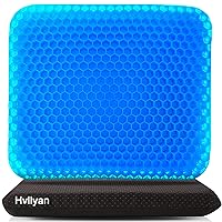 Gel Seat Cushion for Long Sitting (Thick & Extra Large), Gel Cushion for Wheelchair Soft, Gel Chair Cushion, Gel Car Seat Cushion Breathable, Gel Seat Cushion for Office Chair for Hip Pain