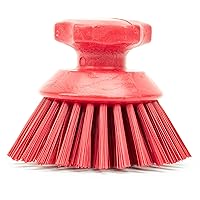 SPARTA 42395EC05 Plastic Scrubber Brush, Round Brush, Dish Scrub Brush With Color Coded For Cleaning, Kitchen, Bathroom, Bathtub, Dishes, Sink, 5 X 5 X 4 Inches, Red