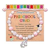 Lanqueen Best Kindergarten/Preschool/Pre-K Graduation Gifts for Girls, Graduate Bracelet for Daughter Granddaughter Niece Sister